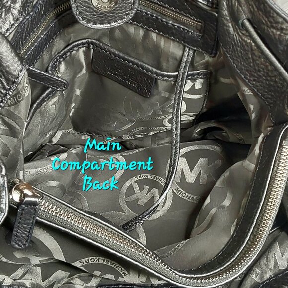 MICHAEL KORS 'ASTOR' GROMMET LEATHER TOTE BAG BRAIDED STRAPS CORSET STYLE - Picture 6 of 16